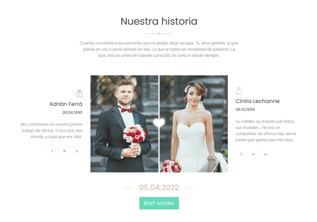 expertos en páginas web de bodas