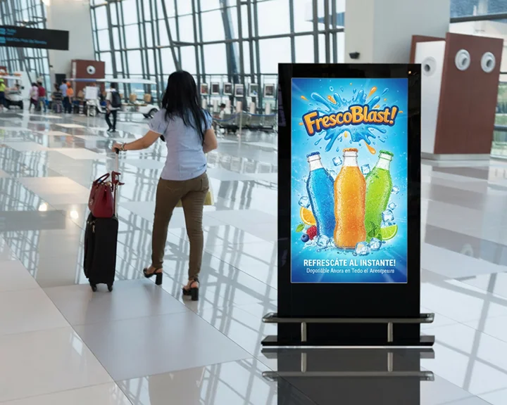 Anuncios profesionales en terminales de aeropuerto Bilbao