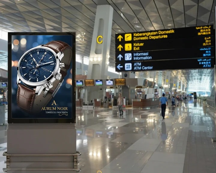 Publicidad en vallas y pantallas digitales aeropuerto Bilbao